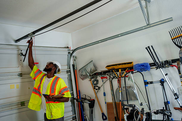 Professional Garage Door Maintenance technician working in Amityville, NY